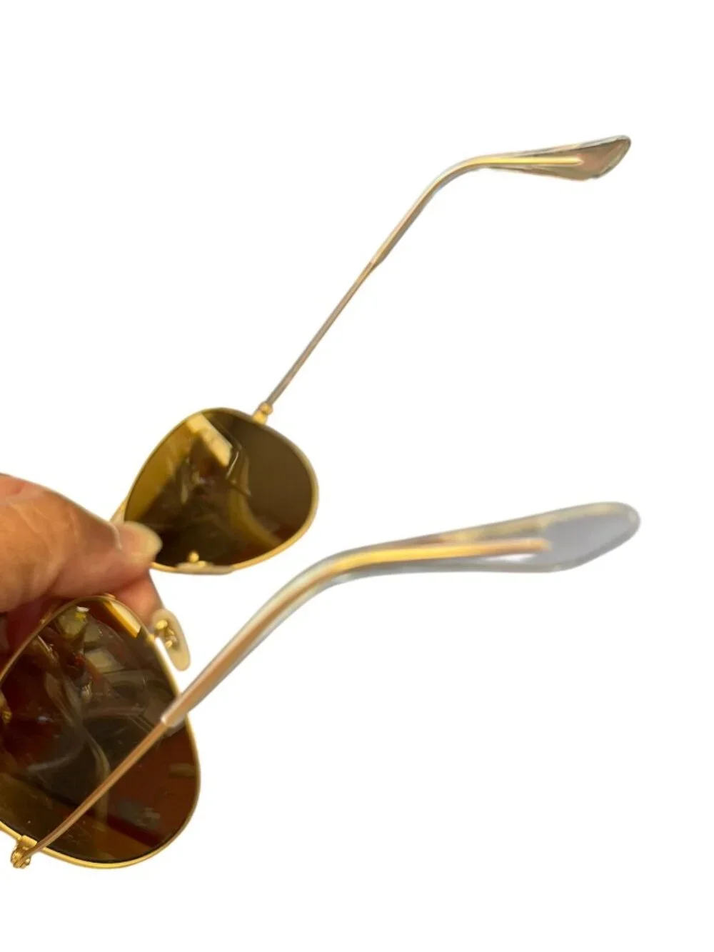 Ray Ban B&L Vintage gold green G15 USA Aviator glasses SKU 10-616